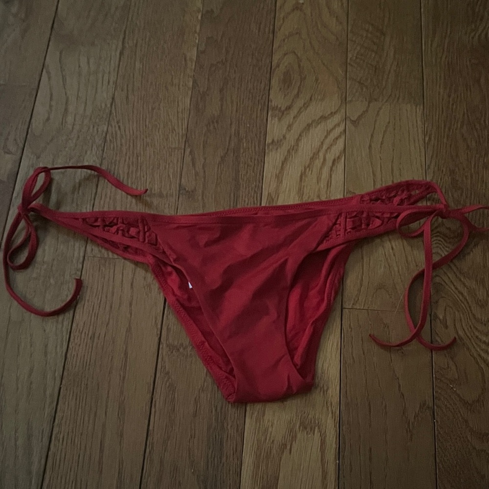 La Perla Red Tie-Side Bikini Bottom